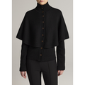 Turtleneck Cape Cardi Black