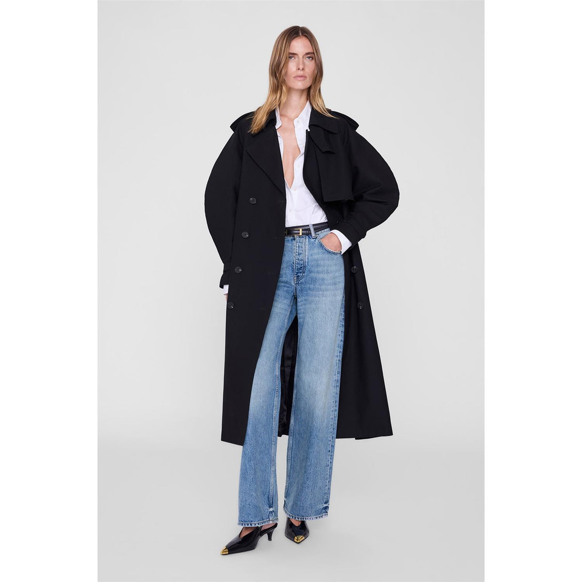 Pascale Maxi Trench Black