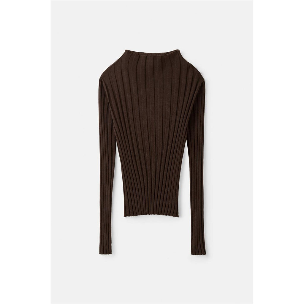 Featherlight Ribbed Top Mocha