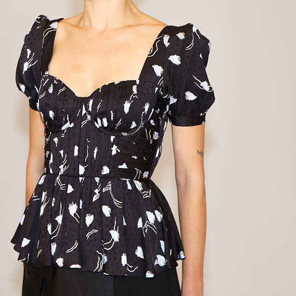 Self Portrait Abstract Geo Print Top Multi Oxholm