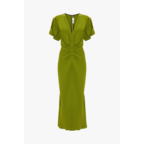 light green easter dress VICTORIA BECKHAM TEAL CUT-OUT DRESS main image 0
