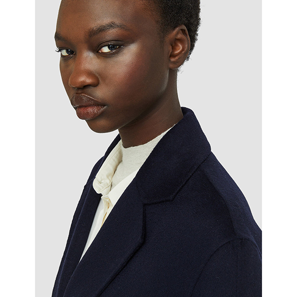 Navy blue cashmere coat top