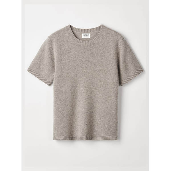 Soft Goat Chunky Oversized T-shirt Greige | OXHOLM - Oxholm
