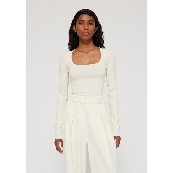 R he Bustier Shaped Knitted Top Off White OXHOLM Oxholm