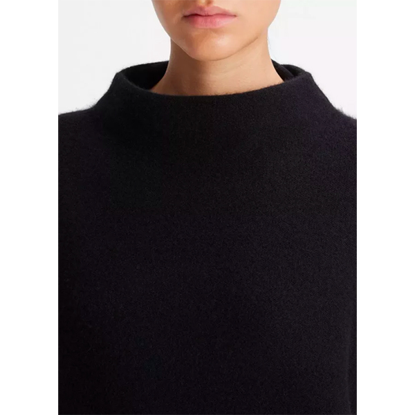 Vince Boiled Funnel Neck Pullover Black Oxholm
